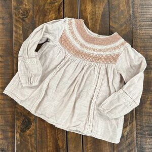 Zara Embroidered long Sleeve Top Toddler Girl